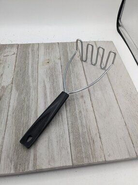 Vintage EKCO #1 Potato Vegetable Masher Black Handle Utensil 10 1/2"
